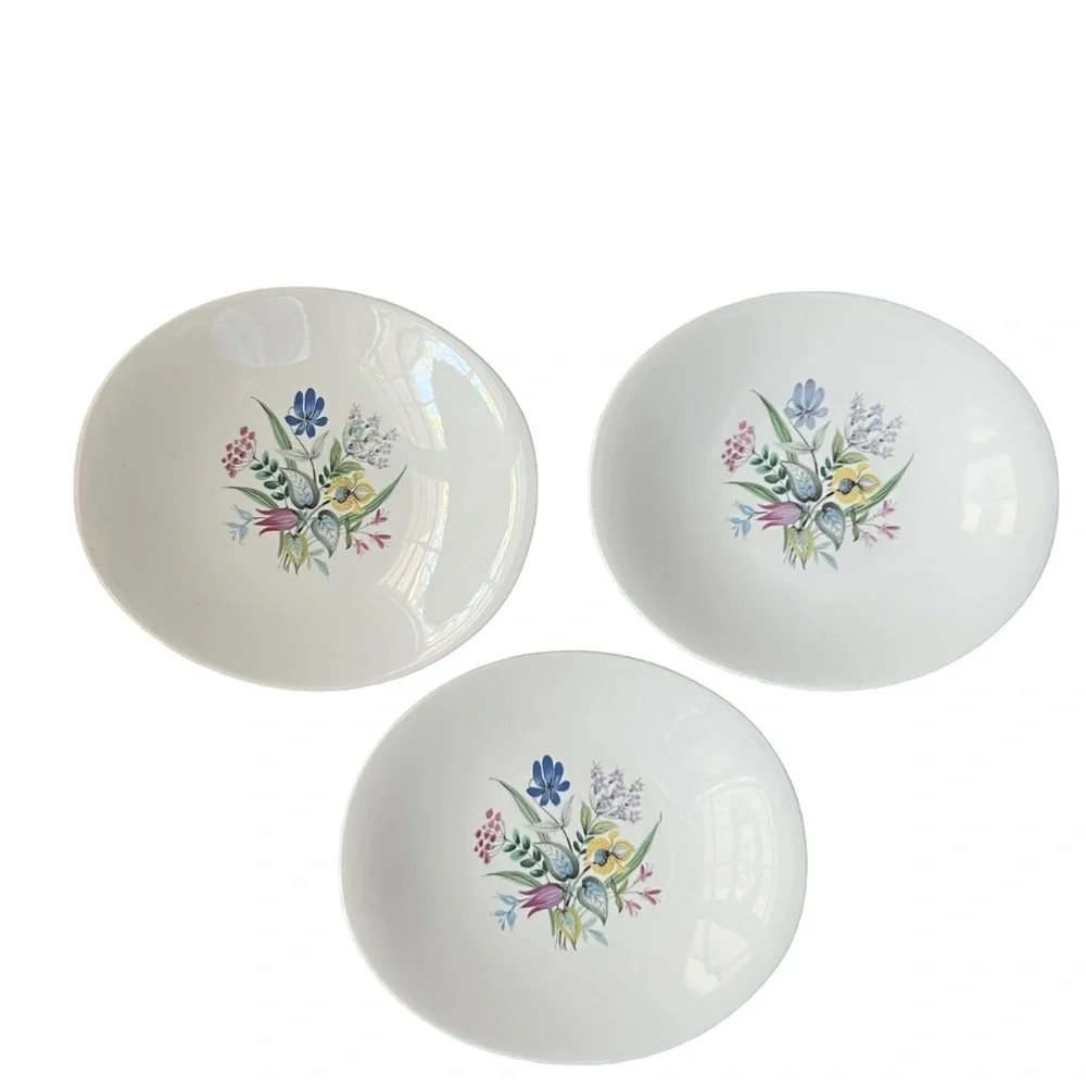 3 Hall Hallcraft Eva Zeisel Bouquet Bread & Butter Oval Plate + Teacup & Saucer